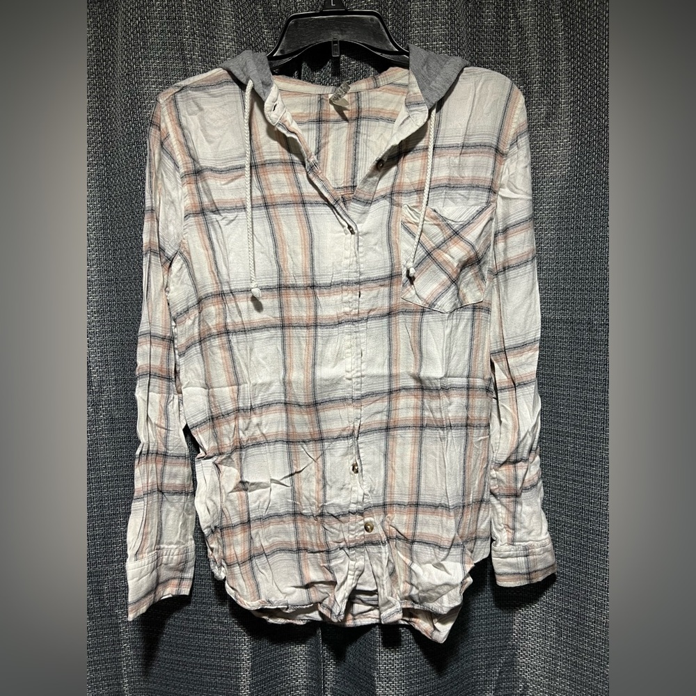 Mudd Flannel Hoodie Size L